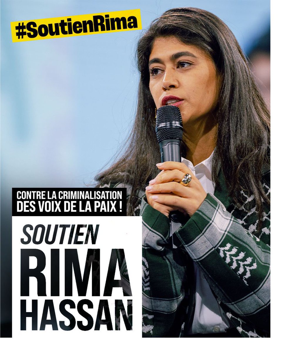 🔴 LES DÉRIVES AUTORITAIRES DU POUVOIR DOIVENT CESSER ! Après les annulations de conférences, ils s’en prennent à notre candidate Rima Hassan. Défendre la cause palestinienne n’est pas faire l’apologie du terrorisme ! #SoutienRima