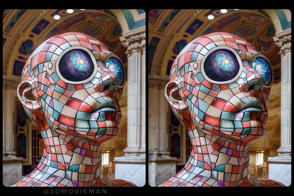 “Eyes on the Skies” #stereoscopic #midjourneyart 

#stereoscopy #AIart #synthography #AIportrait #AIarts