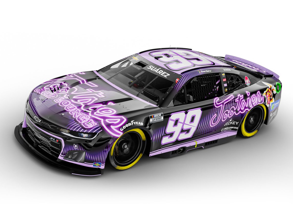 A neon STUNNA ✨ Pre-orders are open for the No. 99 Daniel Suarez Tootsies die-cast! ➡️ bit.ly/AllDiecast