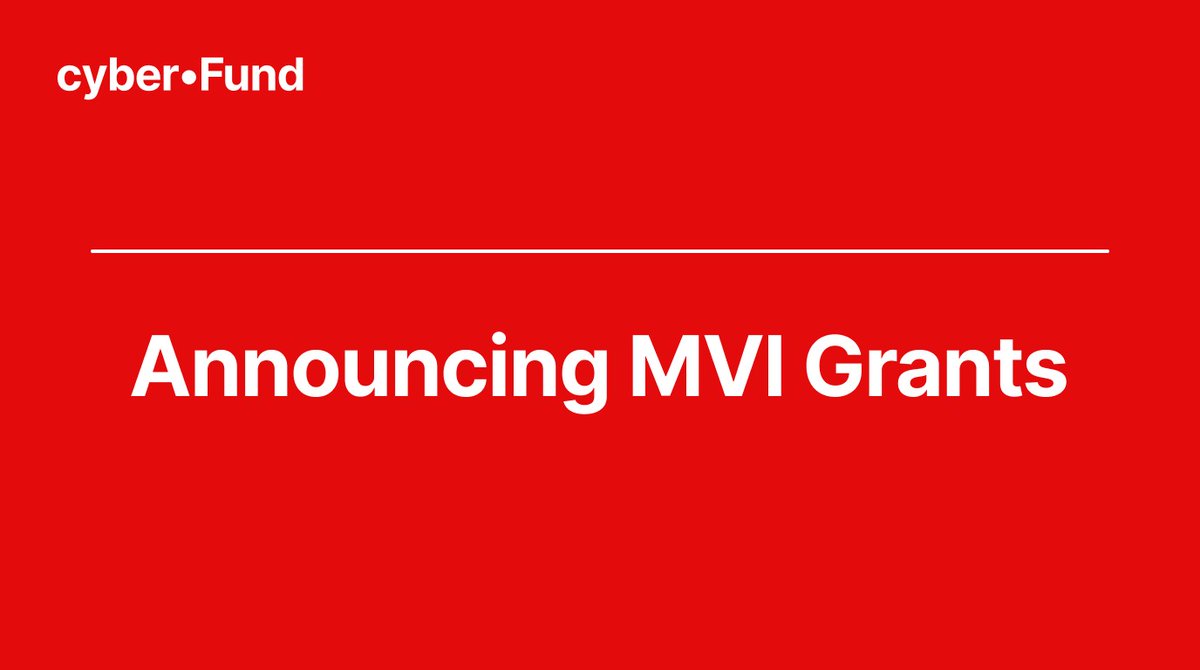 cyber•Fund (@cyberfund_) on Twitter photo ★ Announcing MVI Grants ★
We are excited to share an update on the MVI Grants program – five stellar teams have been selected by the grants committee <a href="/artofkot/">Artem</a>, <a href="/brettpalatiello/">Brett Palatiello</a>, <a href="/eliasimos/">Elias Simos</a>.
Why are we funding this research?
Since the proposal to reduce the ETH issuance was ★ Announcing MVI Grants ★
We are excited to share an update on the MVI Grants program – five stellar teams have been selected by the grants committee <a href="/artofkot/">Artem</a>, <a href="/brettpalatiello/">Brett Palatiello</a>, <a href="/eliasimos/">Elias Simos</a>.
Why are we funding this research?
Since the proposal to reduce the ETH issuance was