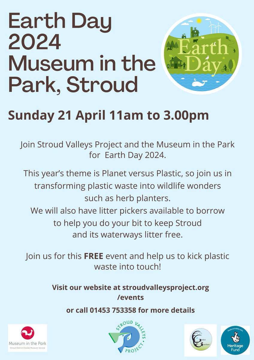 Come and join us in Stratford Park at @museuminthepark today from 11am to pit Planet vs Plastic in aid of Earth Day!