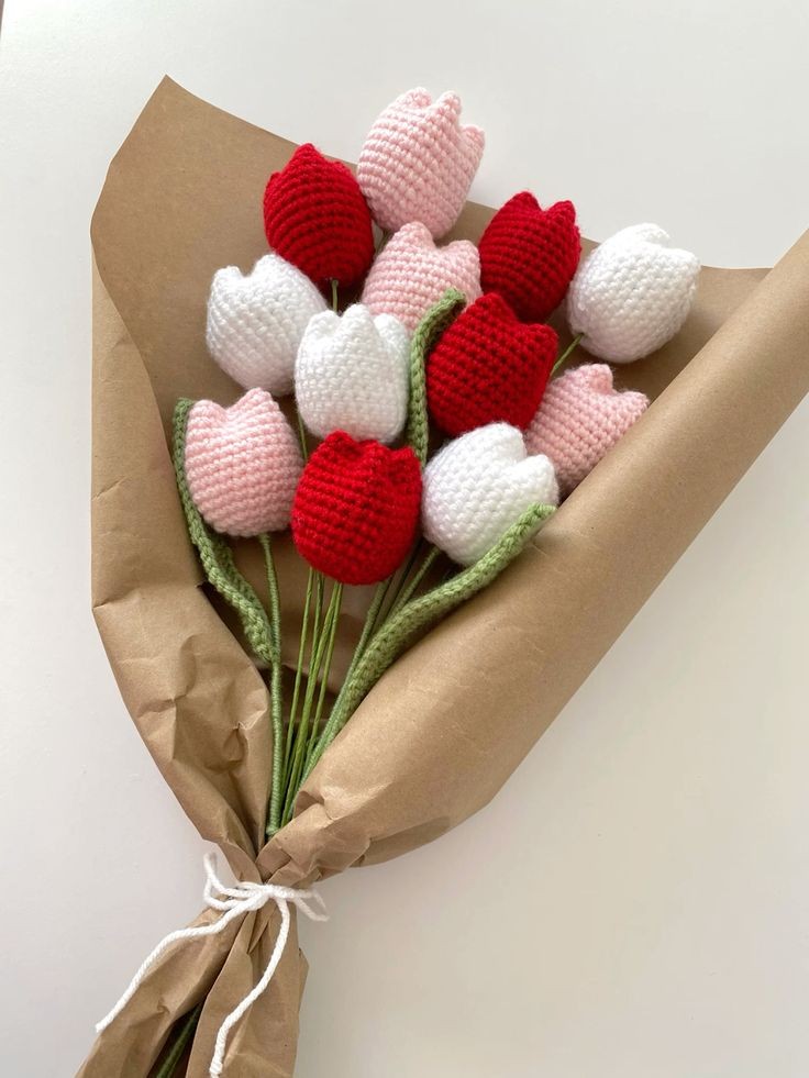 Crochet tulips