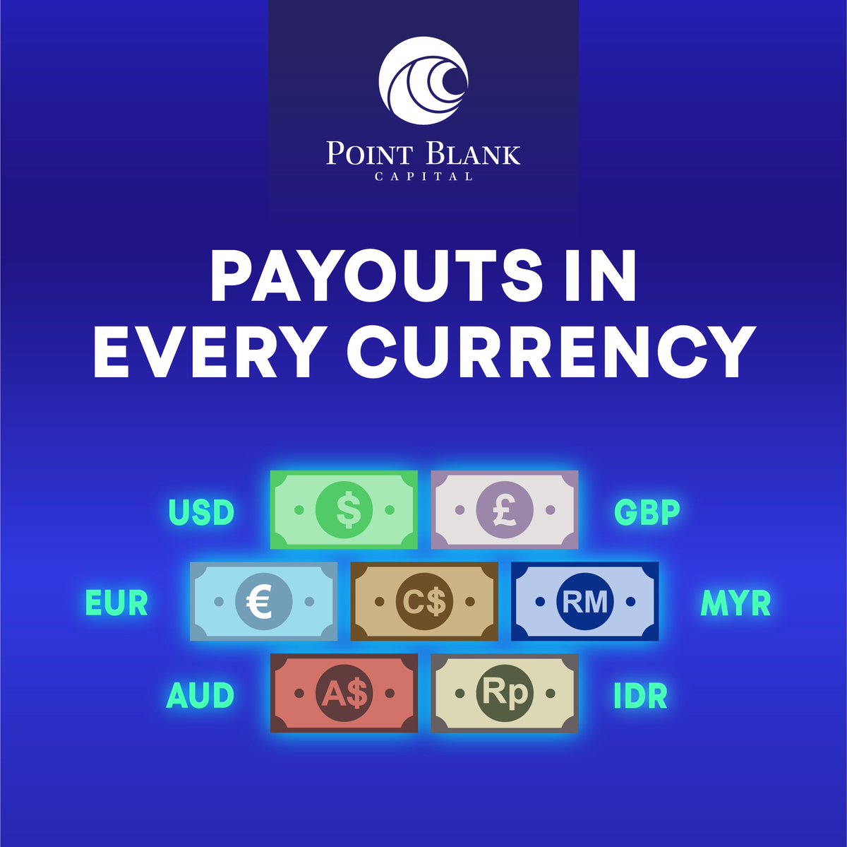 You have the freedom to withdraw your payout in any currency of your preference. Select the currency that best suits your needs and enjoy the rewards of your dedication.

#pointblankcap #markets #tradingsuccess #forex #forextrading #daytrading #trading #trader #forexchallenge