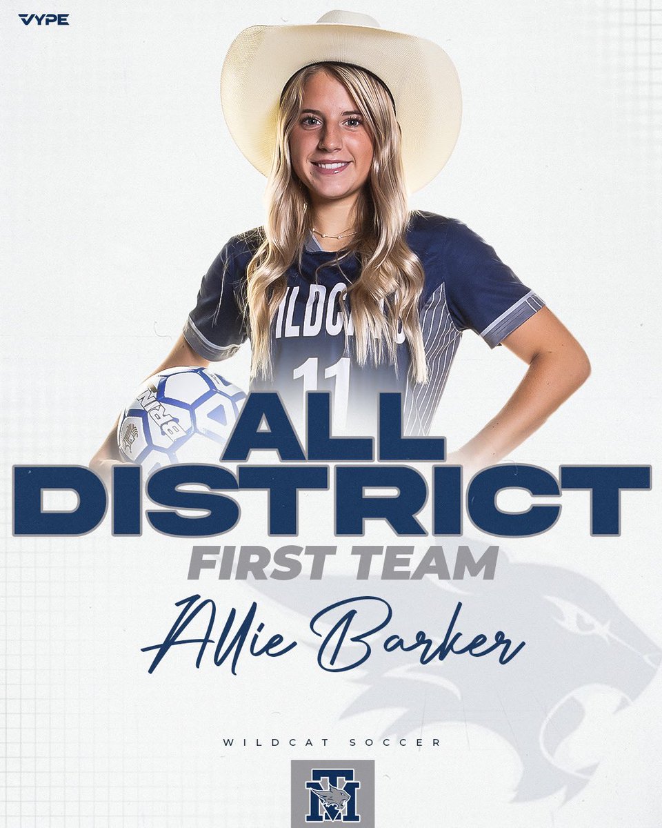TMHS_GSoccer's tweet photo. Congratulations to Allie Barker for being selected to First Team All-District for District 15-6A! https://t.co/U0sEDsNTm5