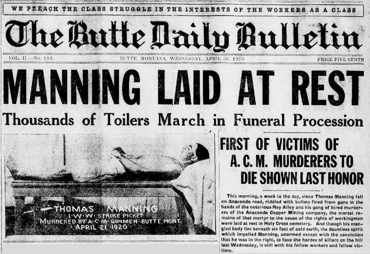 This Day in Labor History: April 19, 1920. Workers affiliated with the Industrial Workers of the World went on strike in the copper mines around Butte, Montana. Two days later, the Anaconda Mining Company would simply shoot them down, in the Anaconda Road Massacre!!!