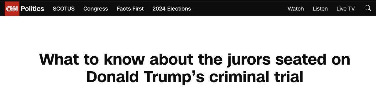 Hey @CNN and everybody else: the answer to this question is 'Nothing'. We don't need to know anything about the jurors. Just let them do their job. The lack of self-awareness here — when you also have a front page story about jurors being afraid of being identified — is bizarre.