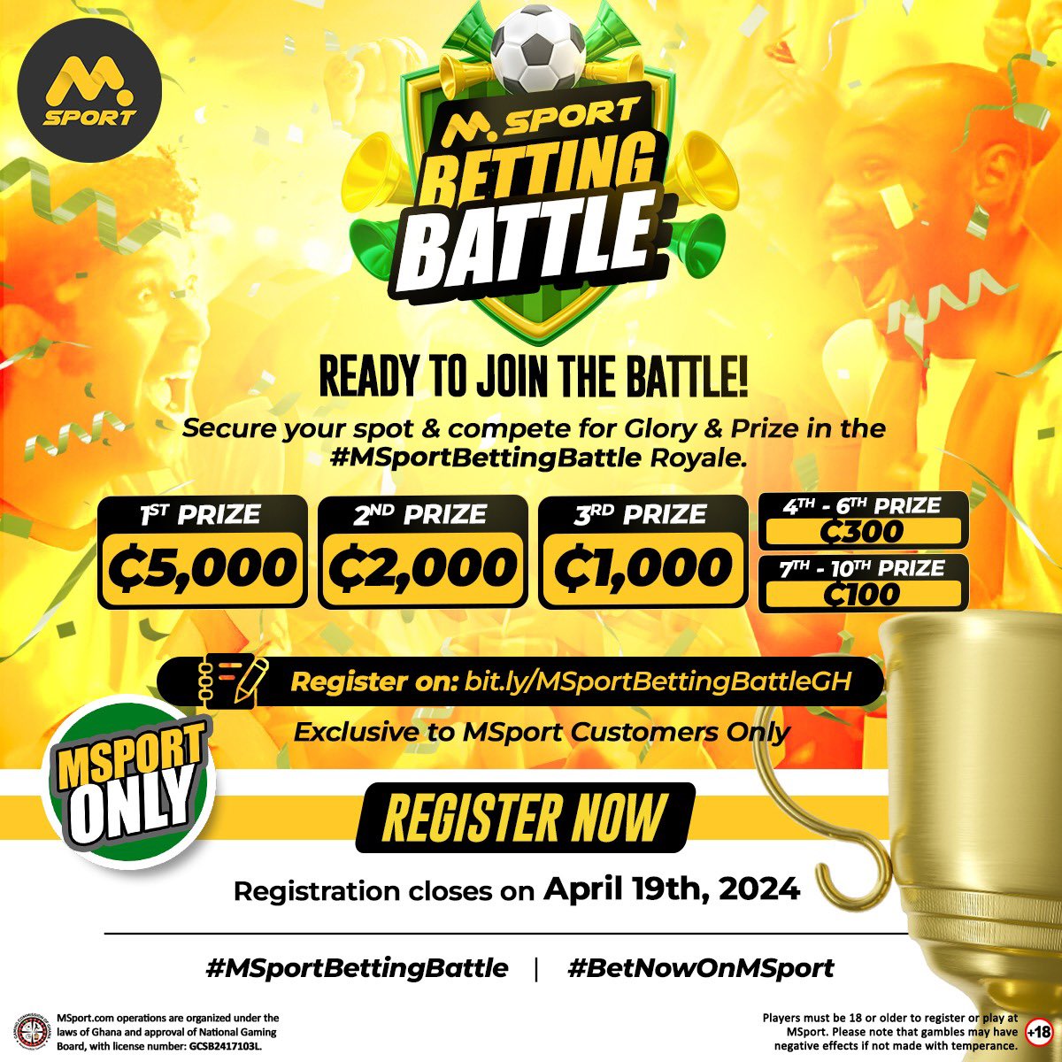 Keep your bets in the game! 🚩 Join the #MSportBettingBattle and show your skills! 🏎️💨 Sign up now: bit.ly/MSportBettingB…