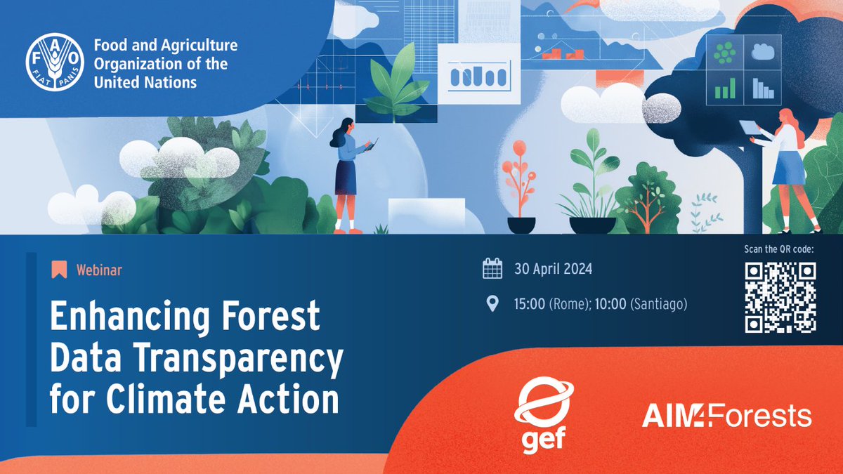 Secure your spot for the webinar 'Enhancing Forest Data Transparency for Climate Action', led by GFOI partner @FAO and @theGEF, to gain valuable insights from international experts for a greener future. 🌳📊 ℹ️ Details: bit.ly/CBIT-Forest2web 📋 Register: bit.ly/CBIT-Forest2