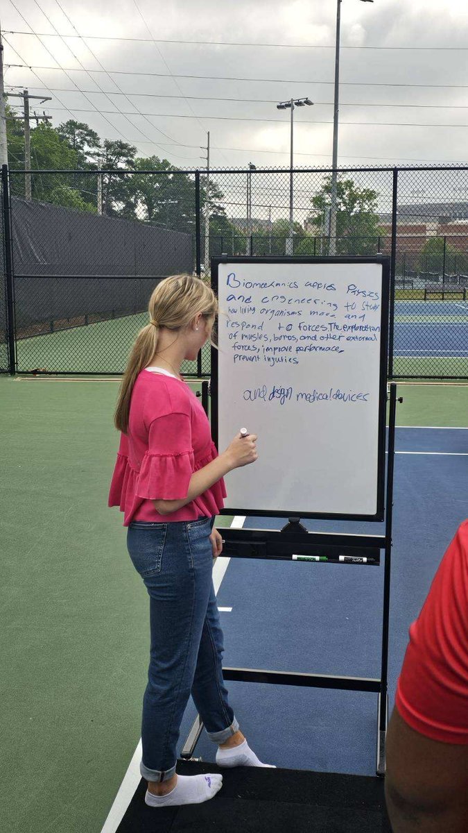 🎉 Celebrating #NationalBiomechanicsDay with pickleball! 🏸 Played pickleball & opened eyes to the fascinating world of biomechanics for high schoolers. Huge thanks to @novel_USA for sponsoring & choosing us as winners! 🙌 #NBD2024 @AmSocBiomech @ISBiomechanics @BiomechanicsDay