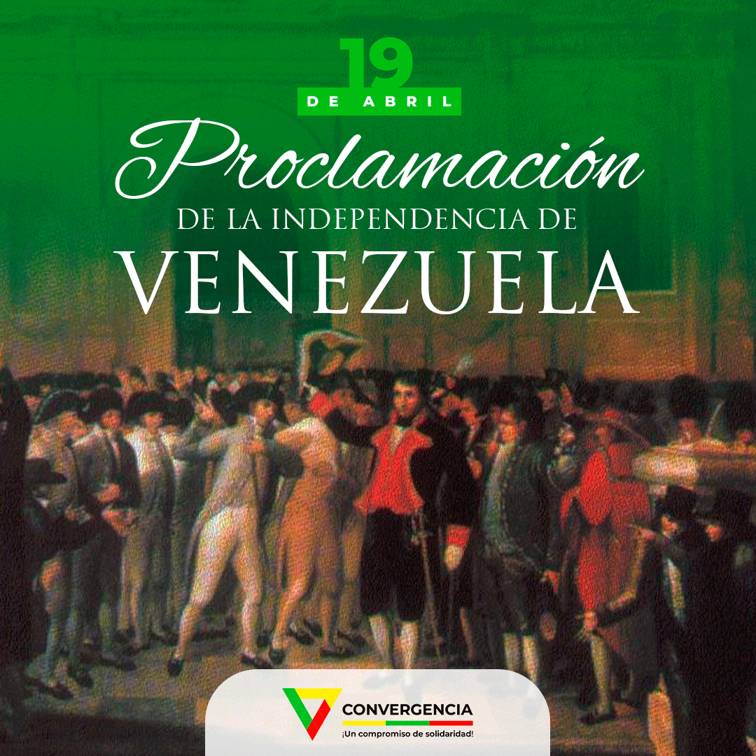 Hoy, 19 de abril, conmemoramos 214 años de la declaración de la independencia de #Venezuela, el primer grito de libertad que marcó nuestra historia desde el 1810. 🇻🇪 #19Abril
