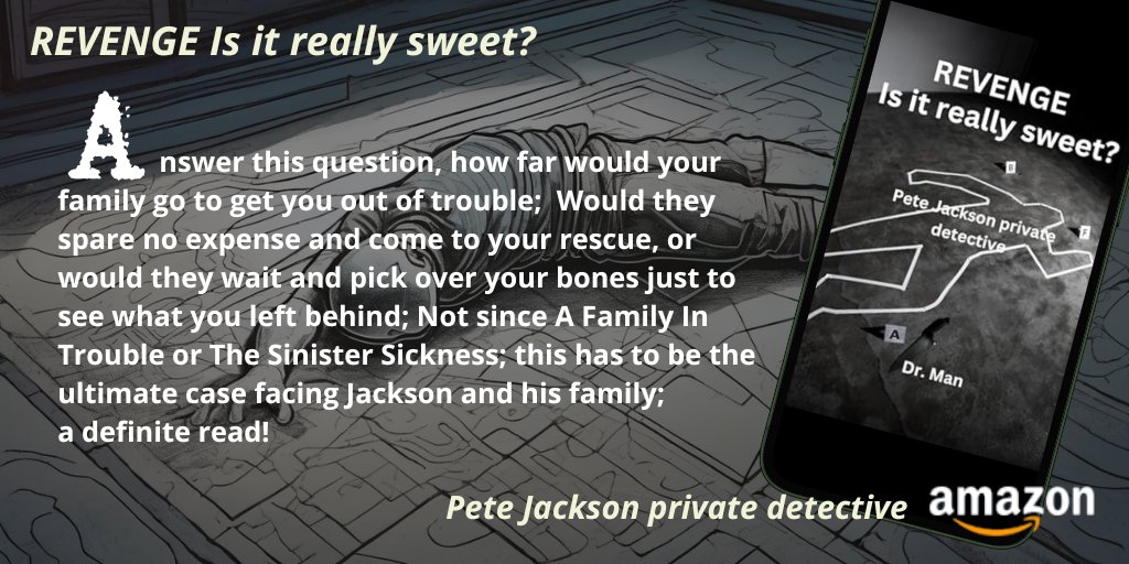 authors_ol's tweet photo. New Release!

REVENGE Is it really sweet?
Pete Jackson private detective
by Dr. Man @drmanproduction @mystery_ol @wh2r_ol  @fiction_ol @writers_ol @bookslafayette @pcast_ol @stuartbedlam @bmb_author

#WritingCommunity #CrimeFiction
Buy Direct:  https://t.co/dZ32UzMTpJ https://t.co/uxlkd0ex0z