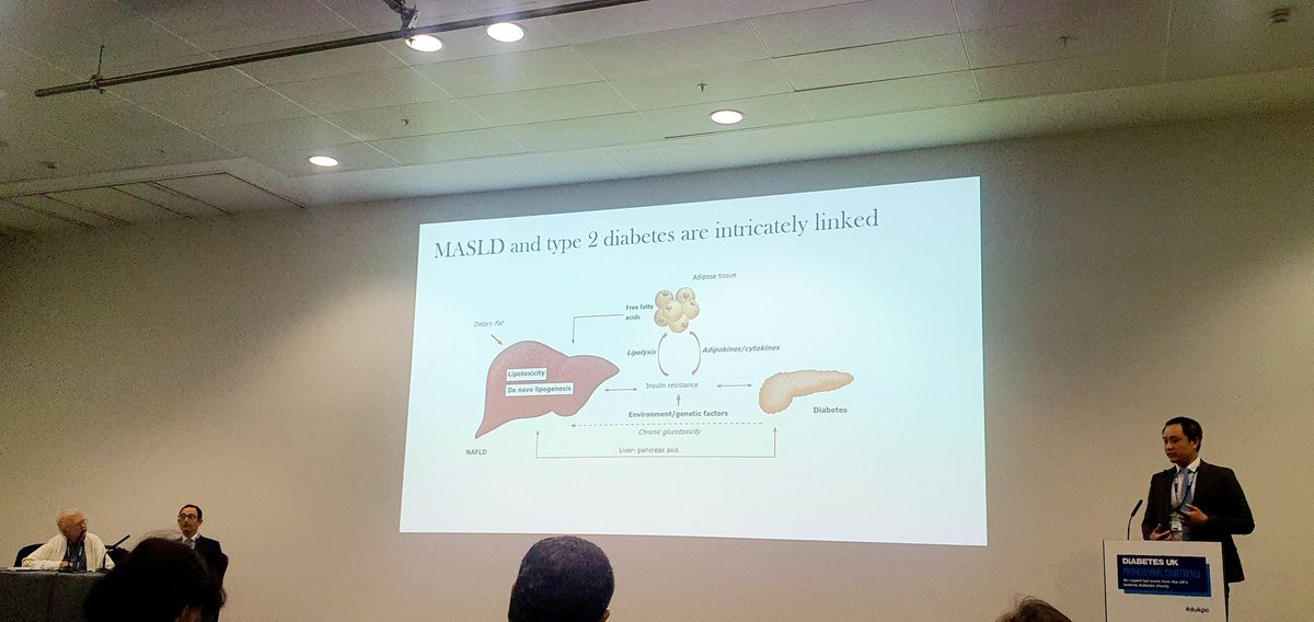 Fantastic liver talk from @Drwenhaoli at @DiabetesUK conference on #MASLD #type2diabetes #liverhealth👏✨️