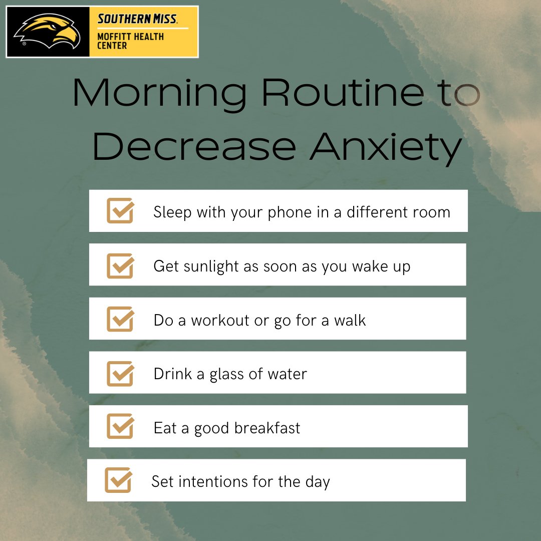 This stress awareness month, add these helpful tips to your daily routine and see how your day is affected! #anxietyfree #stressfree #stayhealthyeagles