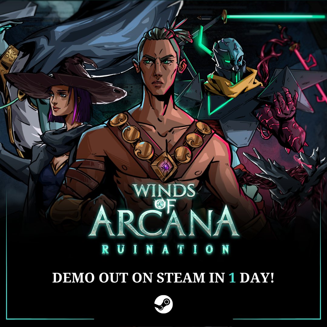 Tomorrow is the day! Step into the world of Winds of Arcana and explore its cursed lands! 🔥 Lirna awaits! 🌟 Wishlist if you haven't already! store.steampowered.com/app/2201910/Wi… #indiegame #metroidvania'