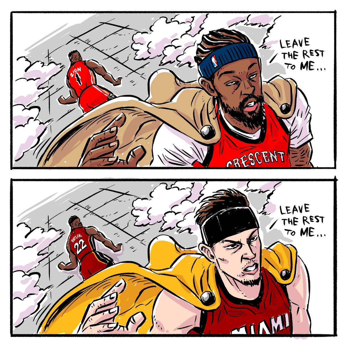 luckymong1's tweet image. #Ingram needs to step up in Zion's absence. #Herro needs to step up in Jimmy Butler's absence. 😤😤😤 #pelicans #heat