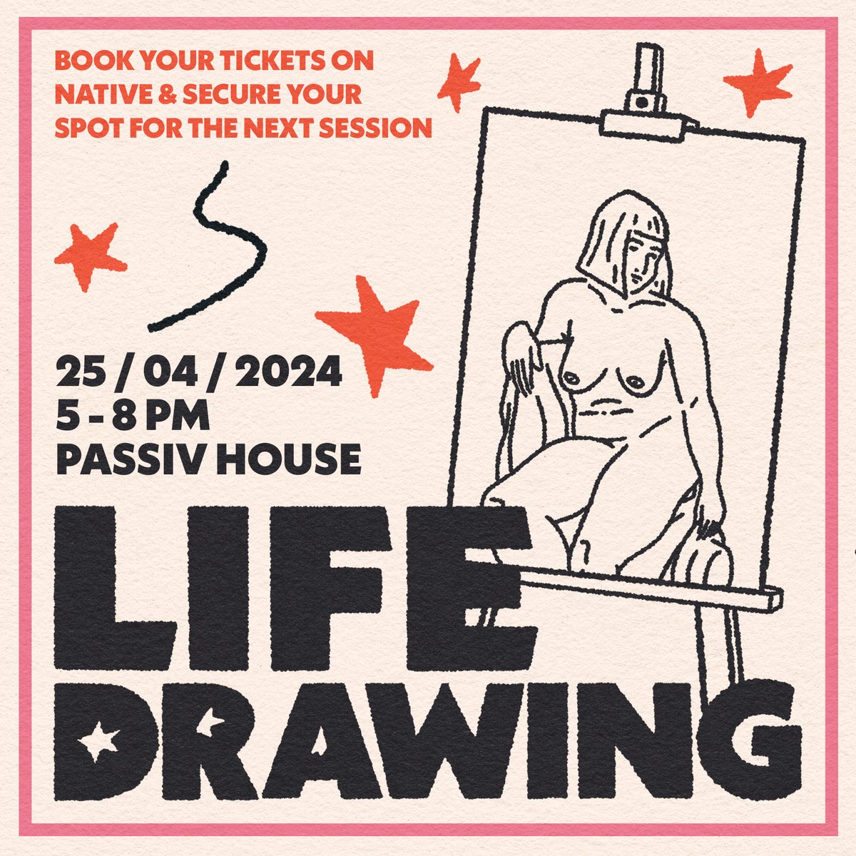 ✏️ It's time for some Life Drawing! Next session is on the 25th April!

Learn, practice and perfect your drawing skills with a live model.

*Content Warning: Nudity*

Life Drawing Classes are from 5-8 PM, held in Passiv House.