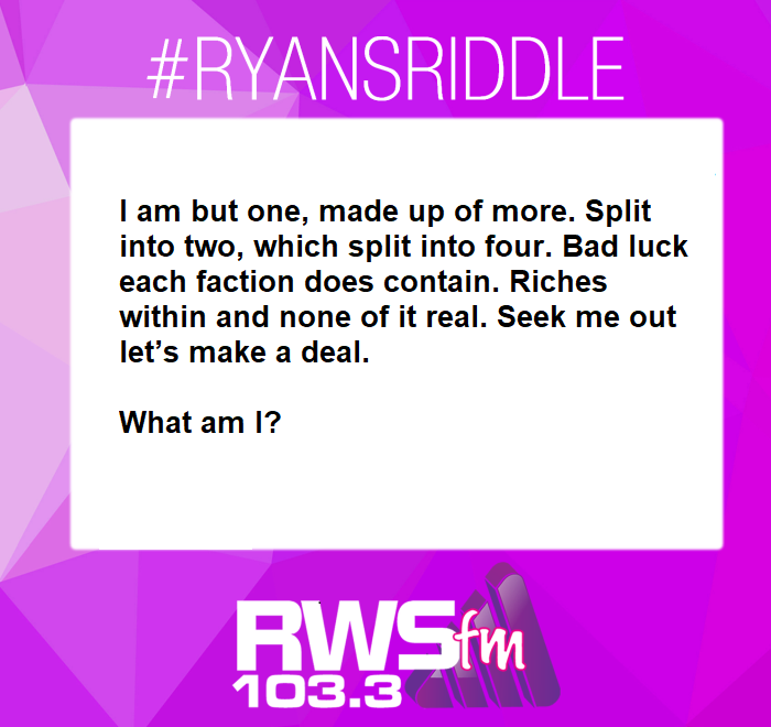 #RyansRiddle time, any ideas?