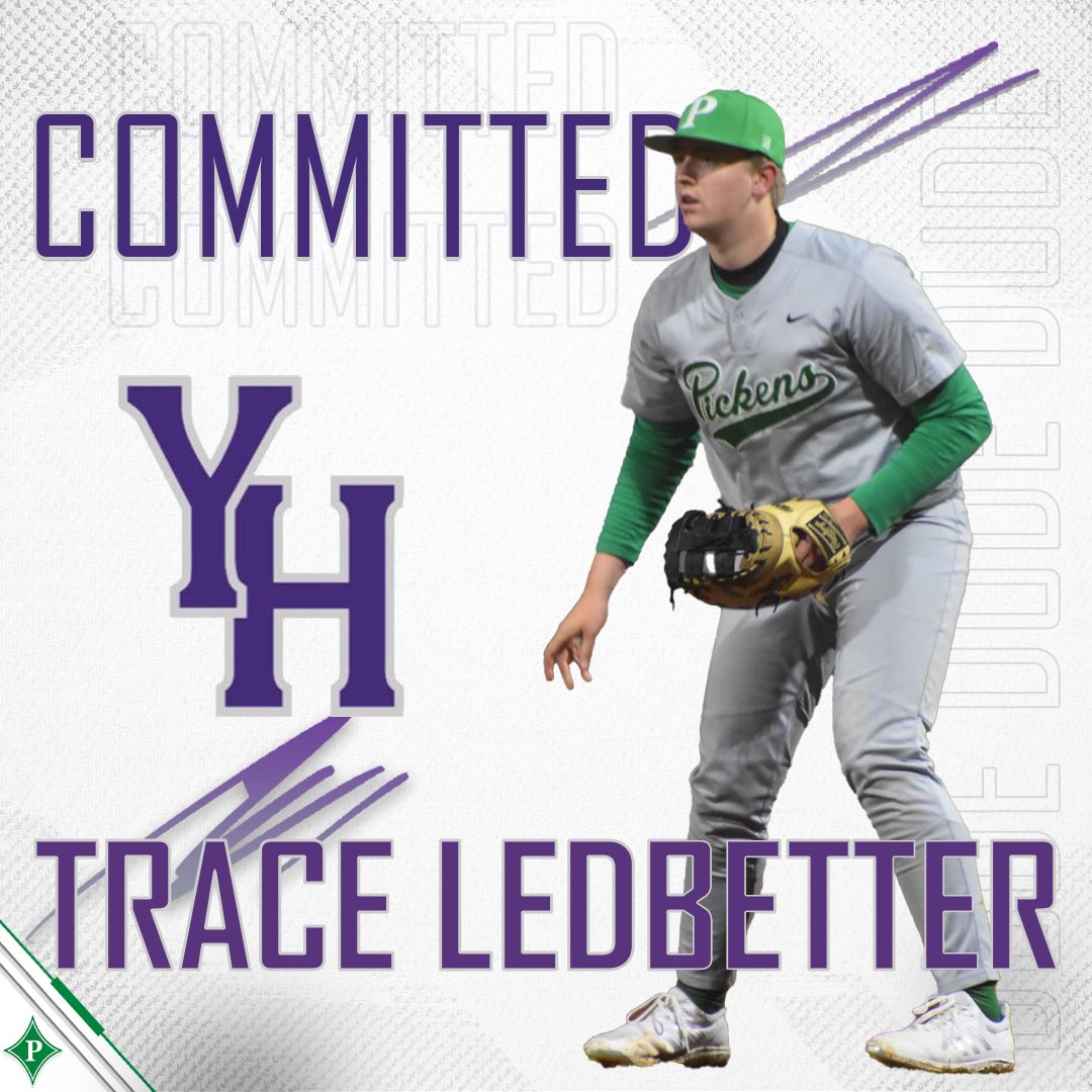 Congratulations to Trace Ledbetter for his commitment to play baseball at Young Harris.