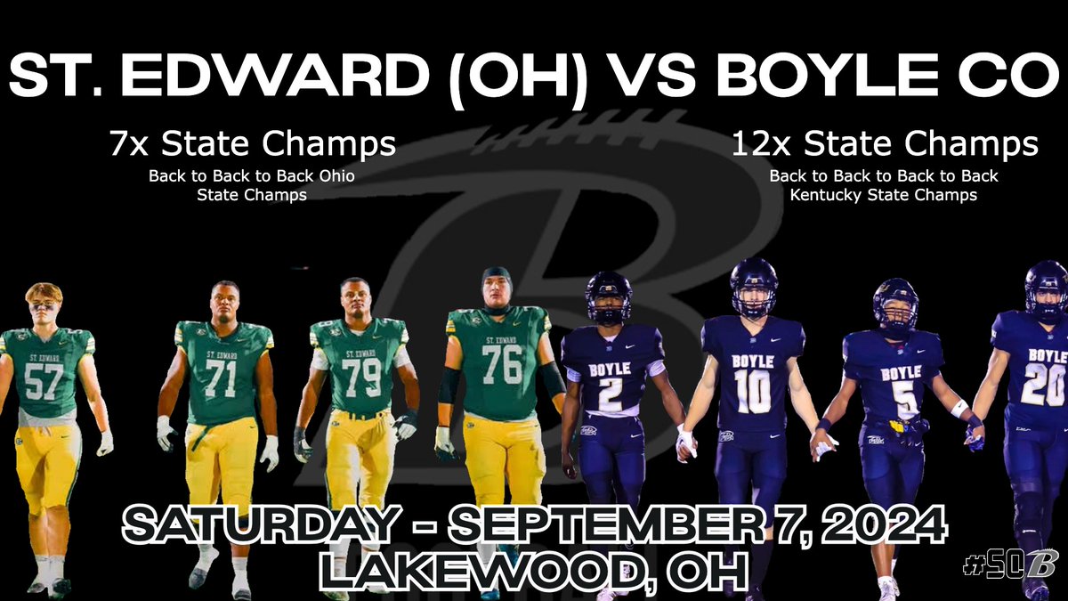 🏈 @SEHS_FOOTBALL 
🗓️ September 7, 2024
⏰ 1 PM EST
📍 Lakewood, OH