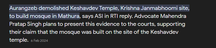 where is the lie??? Yes Kashi & Mathura was always ours.Gyanvapi masjid was built on the remains of Kashi Vishwanath Mandir and shahi idgah masjid was built after Aurangzeb demolished Keshavdev Mandir. So Kashi belongs to our lord Shiva and Mathura belongs to our lord Krishna.🙏