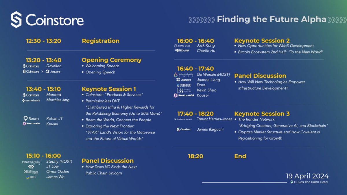 FORWORK85816447's tweet photo. Join us for 'Finding the Future Alpha' @CoinsoreExc forum! Experience visionary keynotes, thought-provoking panels, and networking with industry leaders. See you there! April 19 at Dukes The Palm Hotel
info: https://t.co/ndNZWN3PKM

https://t.co/jO2LvGMn8A

#Dubai  #TeJran #Tesla https://t.co/iwnjmCIjNl