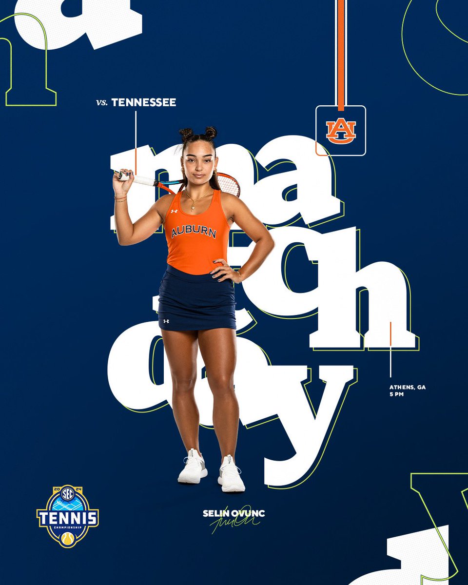 Taking on the Vols under the lights in tonight’s quarterfinals💡 🆚 No. 17 Tennessee 🕔 5 p.m. CT 📍 Athens, GA 📺📊 auburntige.rs/SECWTEN24