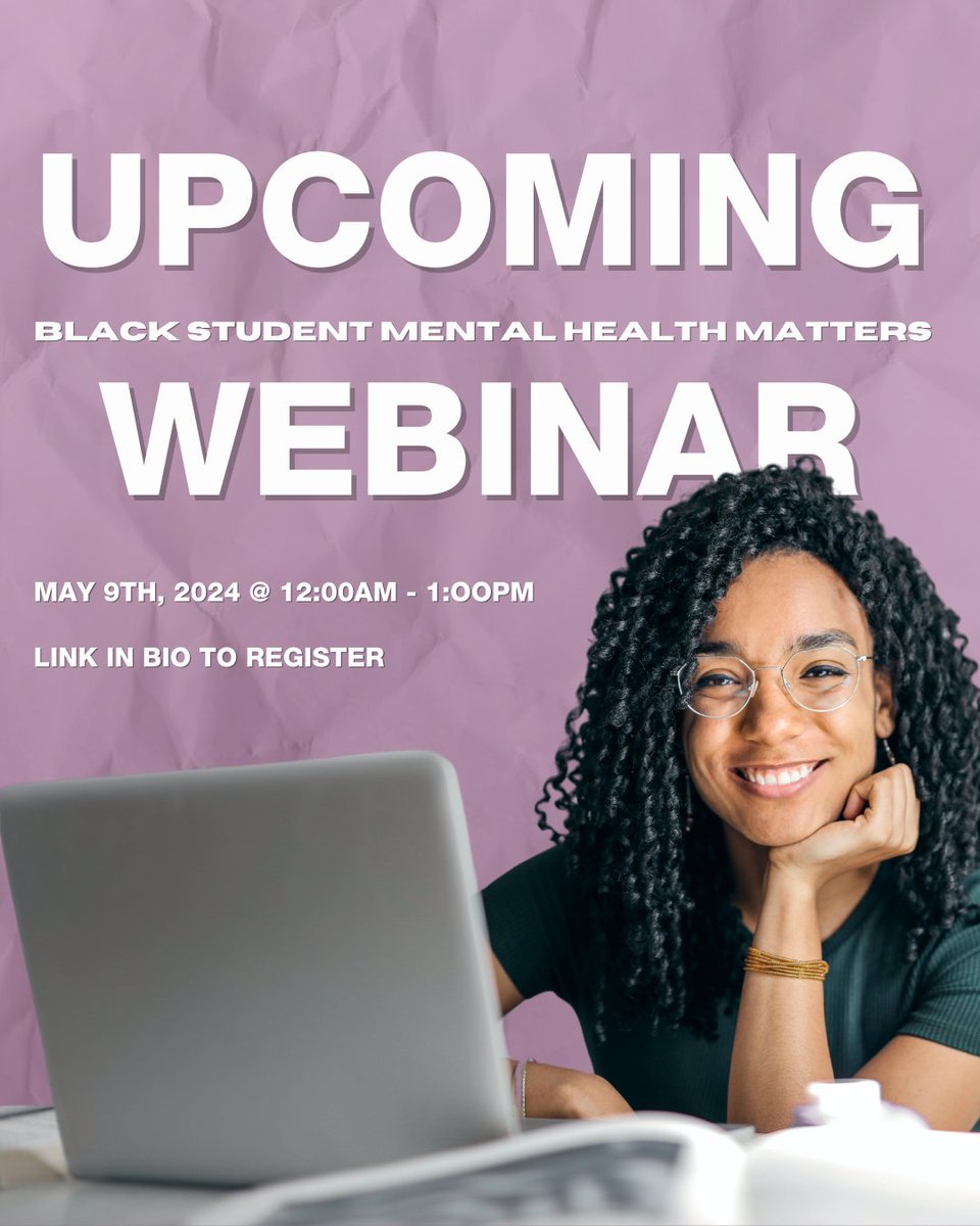 Join #CICMH for our upcoming webinar, Black Student Mental Health Matters: Afrocentric Frameworks to Restore Black Wholeness. #CampusMentalHealth Register now: cmhaontario.zoom.us/webinar/regist…