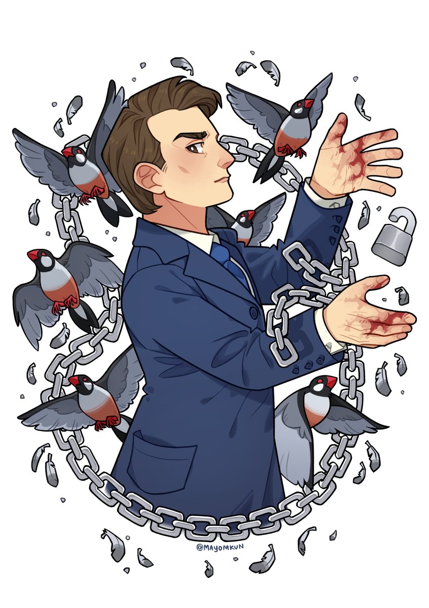Sharing my first piece for the <a href="/DTFanzine/">Many Faces: A David Tennant Fanzine</a> Will Burton from The Escape Artist! 🕊️