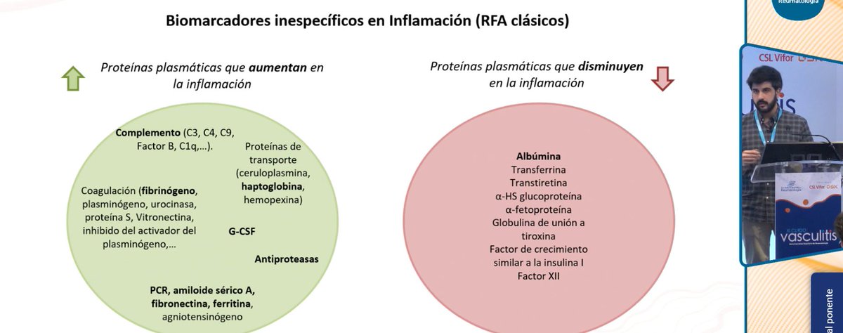 SEReumatologia's tweet photo. #vasculitis24 El Dr. JL Martín aborda el tema de los #biomarcadores que ofrecen la oportunidad de explorar mecanismos fisiopatológicos complejos de forma sencilla, poco invasiva y sin riesgo para el paciente. Un camino hacia la #Medicina personalizada https://t.co/icQuY9mWwa