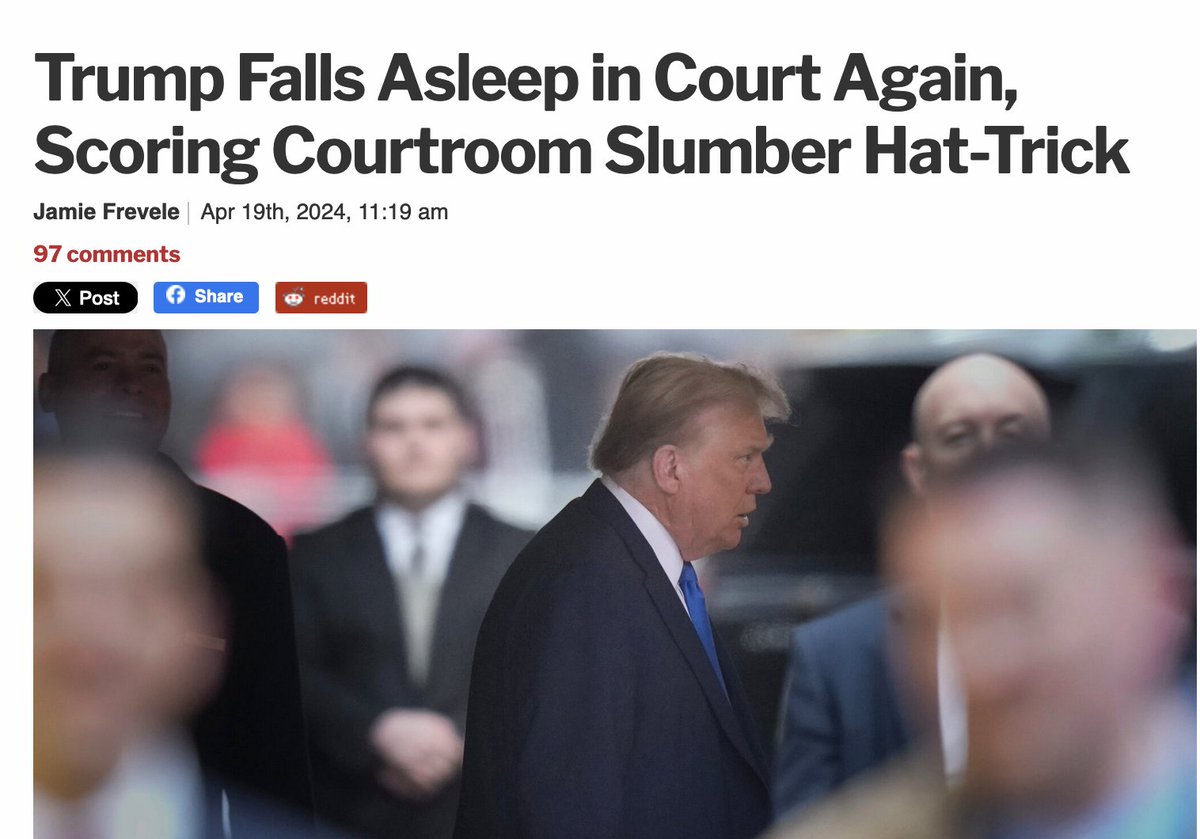 NEW: Trump Falls Asleep in Court Again--third time this week! if Biden fell asleep at an event that is all the corporate media would talk about. And if Biden fell asleep three times in a week the media would be saying he doesn't have the stamina to be President. But not same…