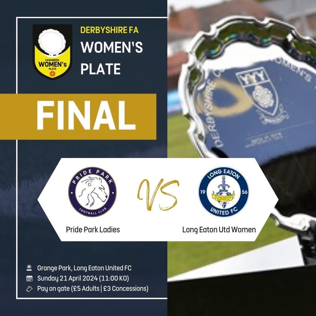 PridePark_FC's tweet photo. 🏆 𝙏𝙃𝙀 𝙁𝙄𝙉𝘼𝙇 COUNTDOWN! 🏆
🆚 @LEUFCLadies
🏆@DerbyshireFA Women’s Plate Final
🗓️ Sun 21 April
🕜 KO 11am
📍 Grange Park, Long Eaton NG10 2EF

Come along and give #ThePride your support! 🔵 #DCFACountyCups 

#ThePride #PRILON https://t.co/cBs9X62Vf9