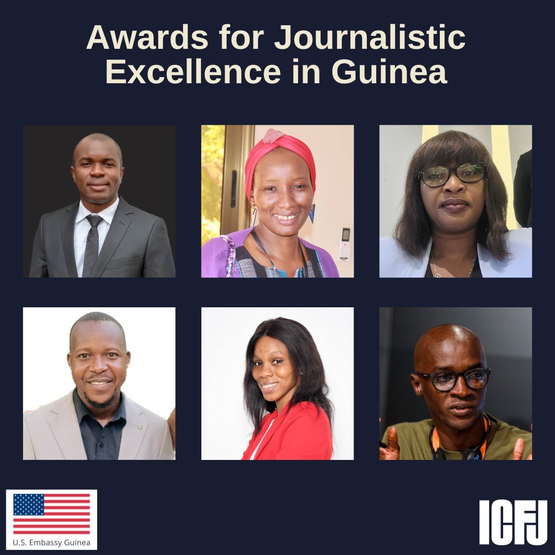 We’re thrilled to announce the eight winners of our Awards for Journalistic Excellence in Guinea, in partnership with @EmbassyConakry! The winners will attend a journalism training program & will be eligible for reporting grants, as well as one-on-one mentorship. Learn more about…