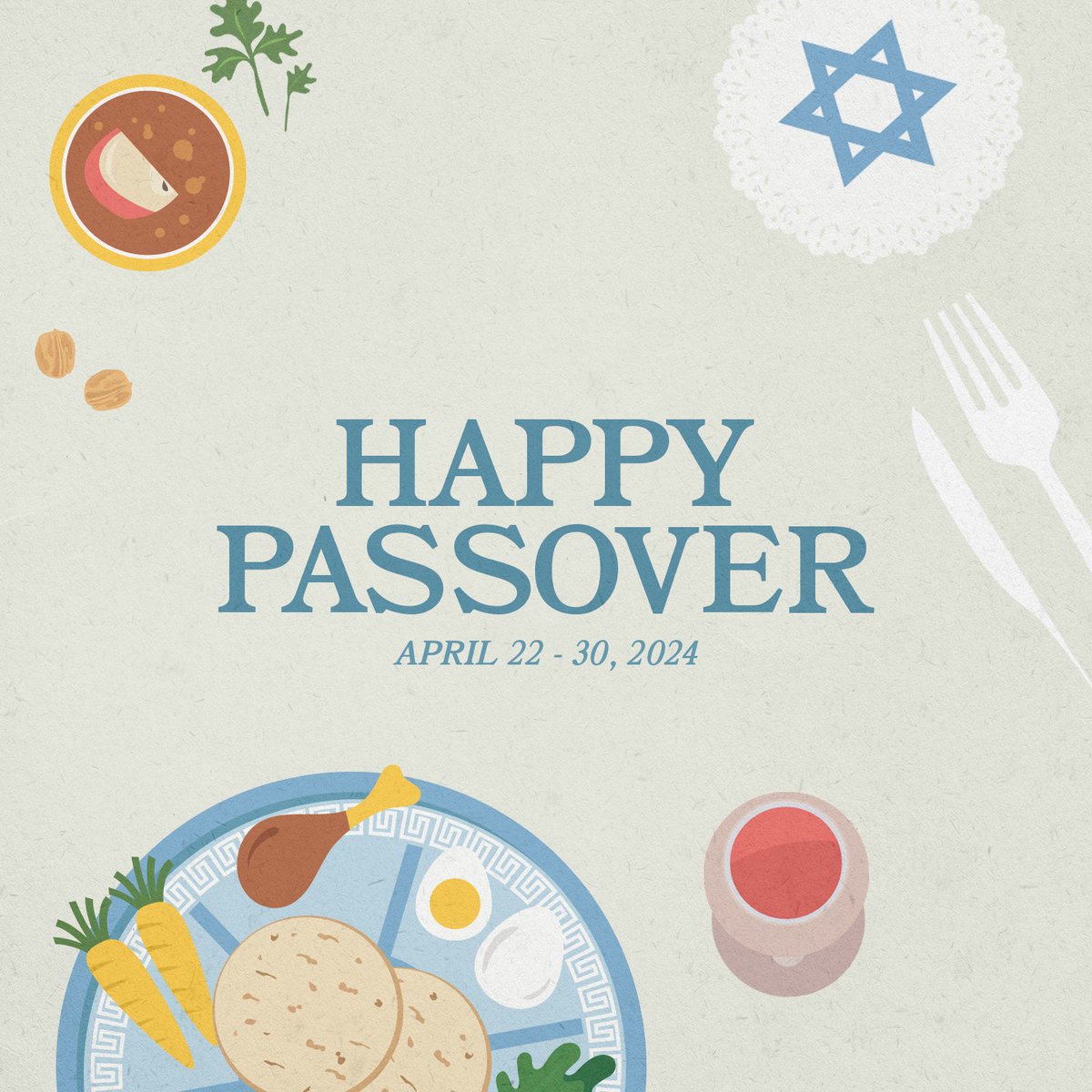 Susan and I are wishing a kosher and joyous Passover to all those who celebrate. #HappyPassover