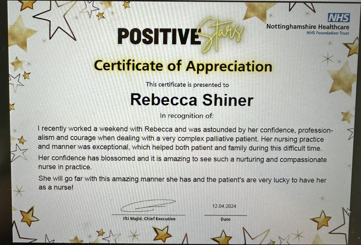 Big love to those colleagues that recognise the hard work 💞🌸 #palliativecare