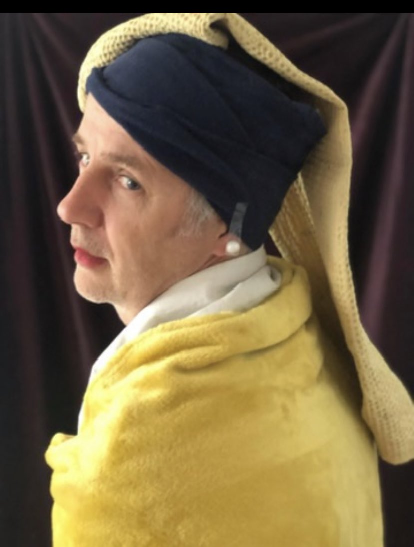 I absolutely cackle when I remember that, during lockdown 1, my parents decided to re-enact a load of famous artworks

So, I present ‘my Dad with a Pearl earring’😅
