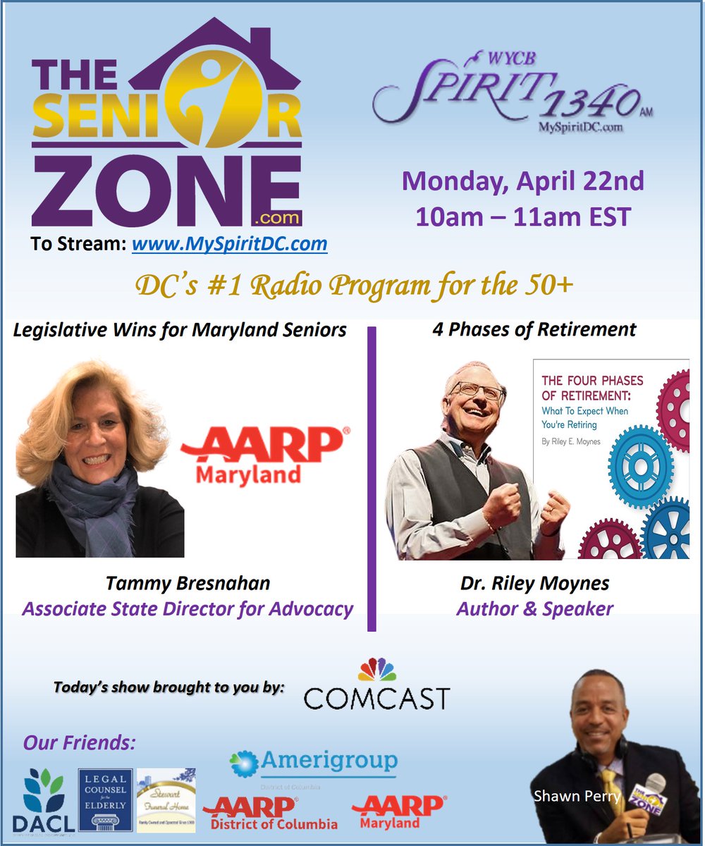 Tune into #TheSeniorZone, featuring Shawn Perry, Monday, April 22nd at 10am EST for the following senior-friendly discussions.