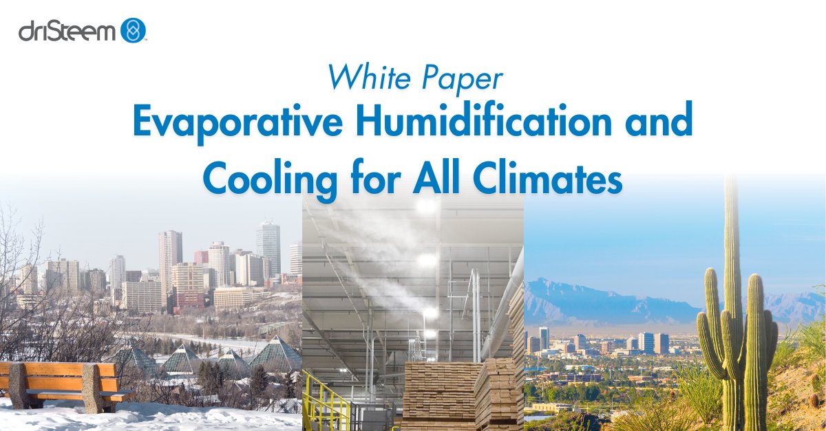 We explore Evapoarative humidification and cooling and it's numerous benefits in our white Paper - 'Evaporative Humidification and Cooling for All Climates.' Read here: zurl.co/HFx6 

#WhitePaper #HVAC #EvaporativeCooling #Humidification #HumidityControl