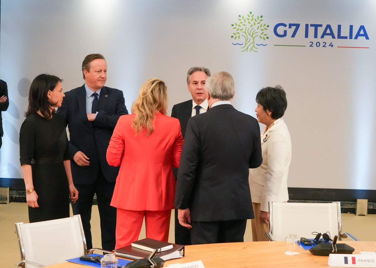 MofaJapan_en's tweet photo. On April 19, FM Kamikawa, who is visiting Capri Island, Italy to attend the #G7 Foreign Ministers' Meeting, participated in the "#Indo_Pacific" and “#Global_Connectivity” session. https://t.co/R6bzsgB5So