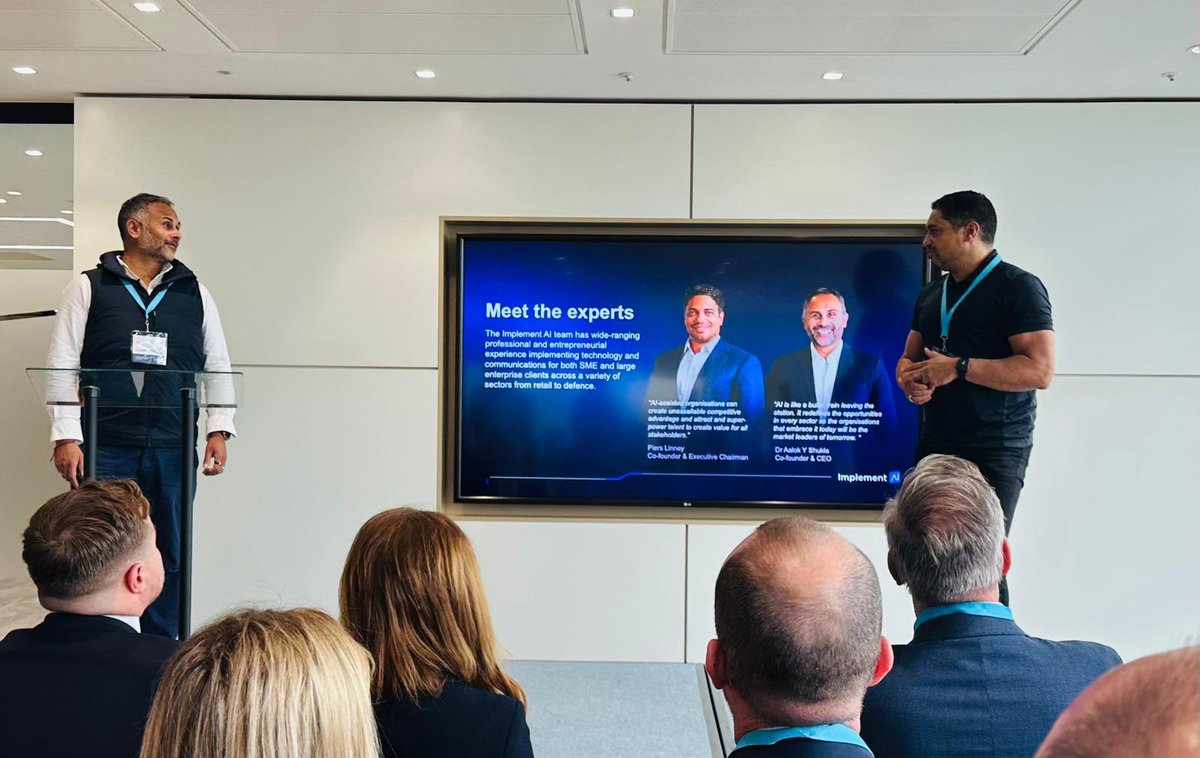 End of a great week our Digital Symposium @TheShardLondon showcased @modelofficeuk latest #ai business supervisory tech, @MoneyAliveLtd #ai client communication tech & gt presentations including a barnstorming keynote from @Aalokyshukla @pierslinney @joinimplementai 🚀