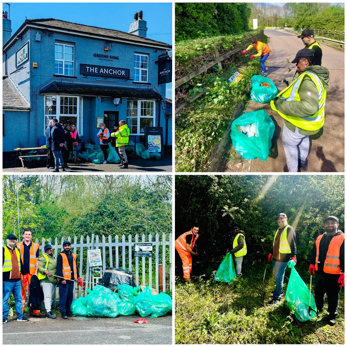 Fantastic day in the community of #StanwellMoor litter picking for #earthday2024 thanks to the Anchor pub for hosting and supplying lunch to us all. An incredible effort, over 50 volunteers! Thanks to Arvinder for inviting us. #EarthDay2024AtTheAnchor #StanwellMoorCleansUp