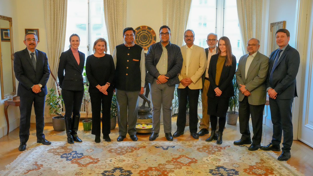 Health is an important area of longstanding and growing collaboration between India and Sweden State Secretary Ms. Miriam Söderström, Secretary Shri Apurva Chandra with Ambassador Tanmaya Lal & colleagues at India House