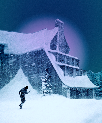 A 3-alarm fire at the Timberline Lodge in Oregon, aka, The Overlook Hotel in Colorado, is under control and damage is limited to the attic and roof. [Fire, last night, Blizzard in 2019, film 1980]