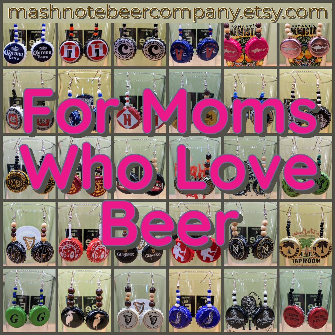 💐 We've got Gifts for Moms Who Love Beer 🍺
 mashnotebeercompany.etsy.com

#craftbeer #beercrafts #beerlovers #momswholovebeer #beer #beerjewelry #bottlecap #mothersday #beergifts