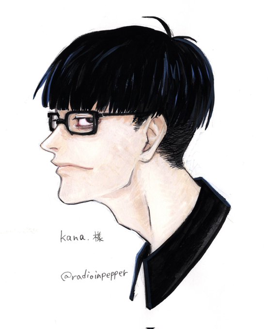 「男の子 黒縁眼鏡」のTwitter画像/イラスト(新着)