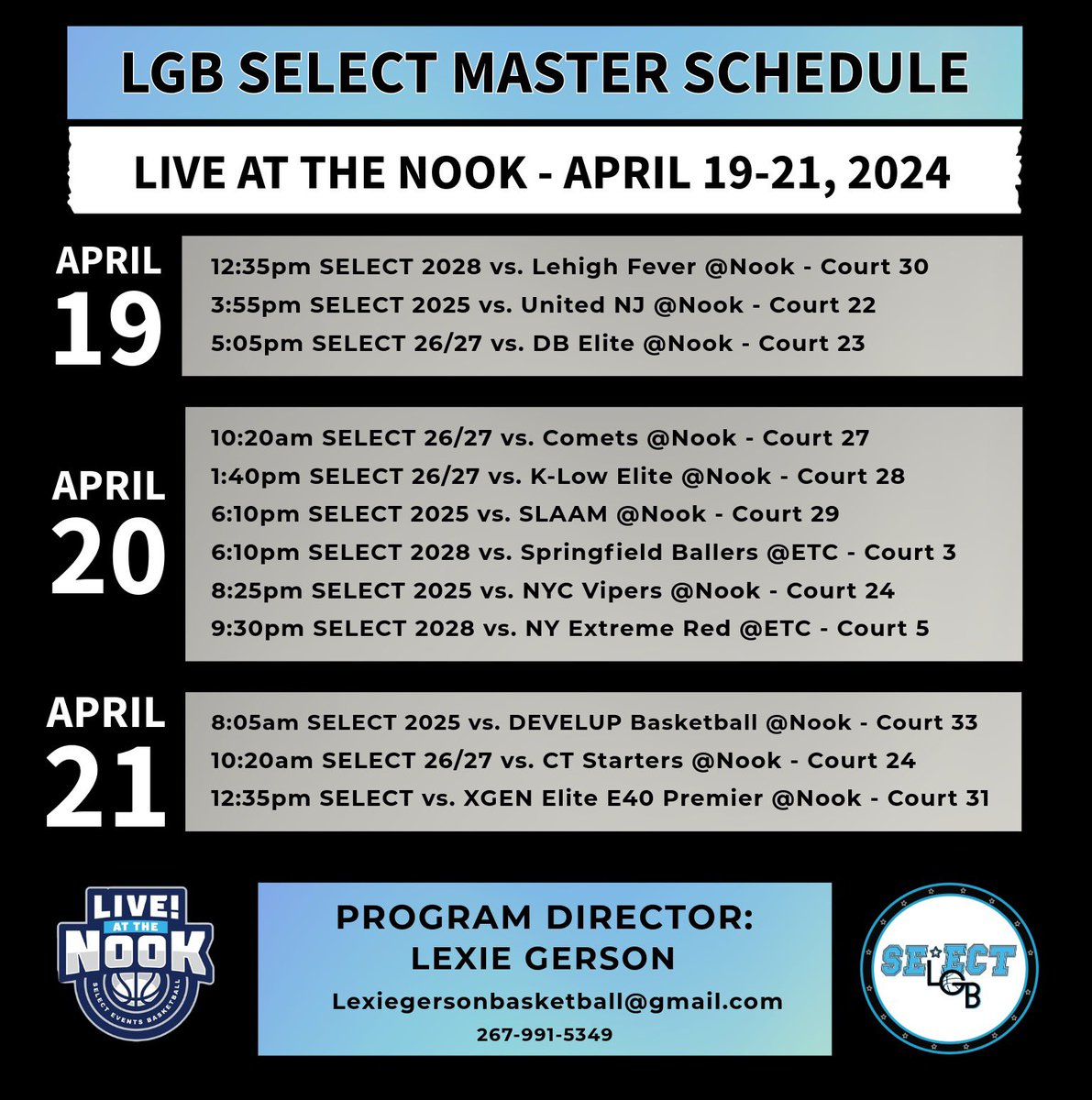LBGbasketball's tweet image. Weekend Schedule Drop!! #LGBSELECT2015
#LGBSELECT26/27
#LGBSELECT2028 

Hard Work Never Lies
