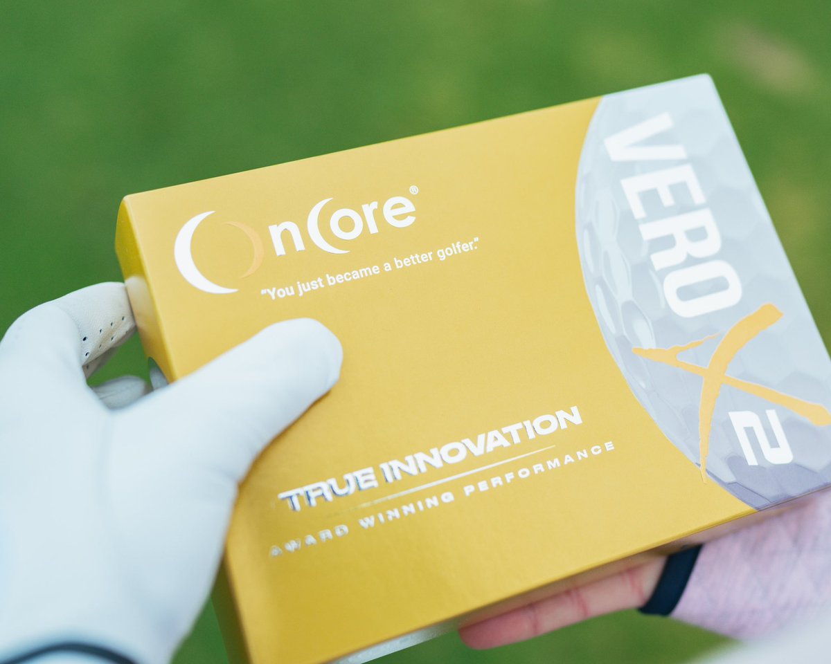 OnCoreGolf's tweet image. Go from Challenger to Champion: VERO X2 Golf Ball 🏌️‍♂️⛳️ 

With our exclusive perimeter weighting technology, get ready for unparalleled precision and distance off the tee. 

Elevate your game to new heights with the VERO X2 and OnCore Golf. 

#nextlevelperformance #golfinnovation