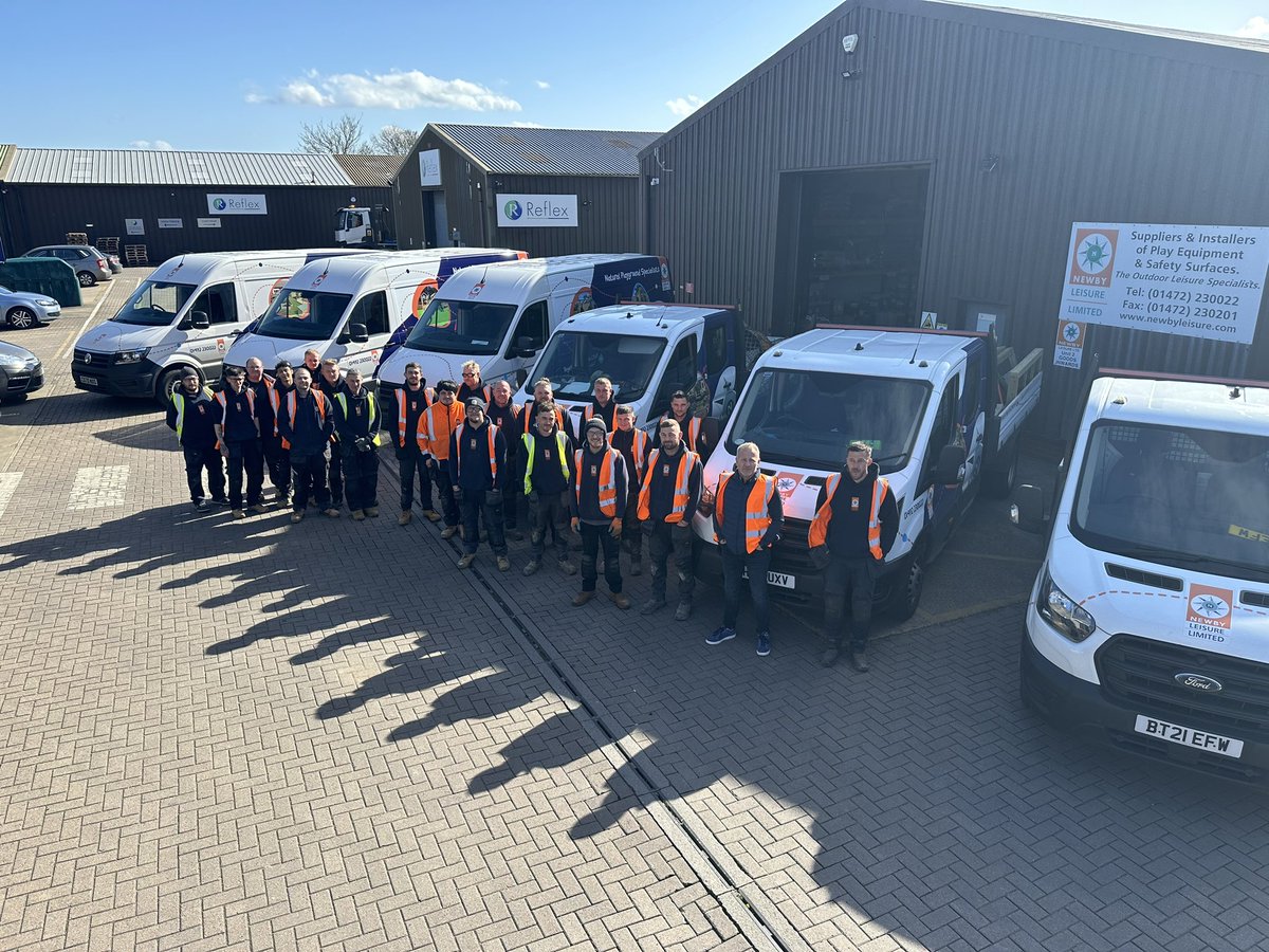 The end of another fantastic week 💫 Great effort from all the team at Newby Leisure 🧡 Our fleet continues to grow! 🚛 Thank you all for your support 👏 “Together, we’re better” #playgrounddesign