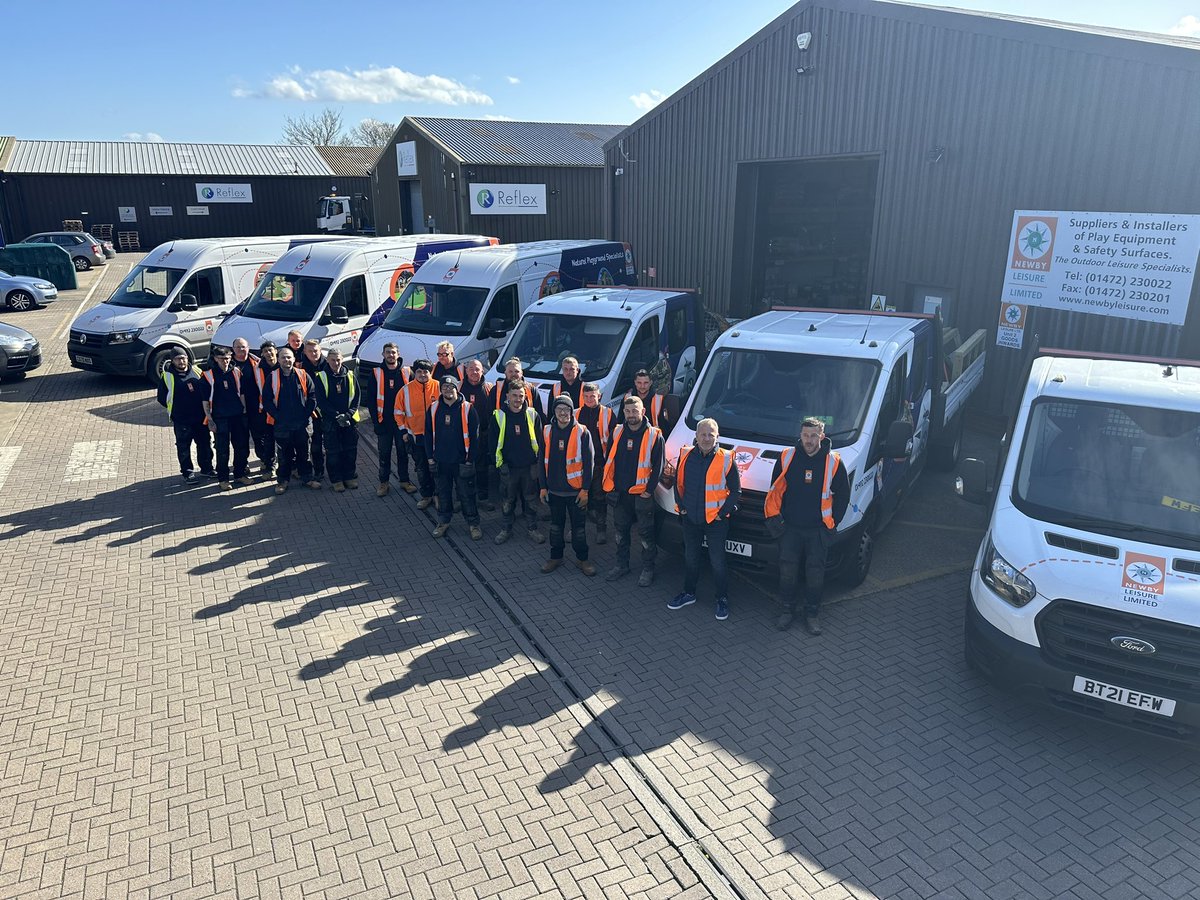 NewbyLeisureLtd's tweet photo. The end of another fantastic week 💫 

Great effort from all the team at Newby Leisure 🧡

Our fleet continues to grow! 🚛 

Thank you all for your support 👏

“Together, we’re better” 

#playgrounddesign https://t.co/f6oKSi9XGM