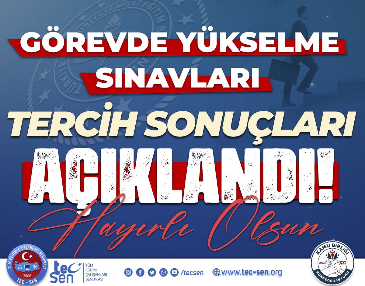 MEB GYS ATAMA SONUÇLARI AÇIKLANDI.

09 Temmuz 2023 tarihinde yapılan MEB Görevde Yükselme Sınavı atama sonuçları yayınlandı. 

Ataması yapılan tüm eğitim çalışanlarına yeni görevlerinin hayırlı olmasını ve görevlerinde başarılar dileriz. 

TEÇ-SEN- Tüm Eğitim Çalışanları