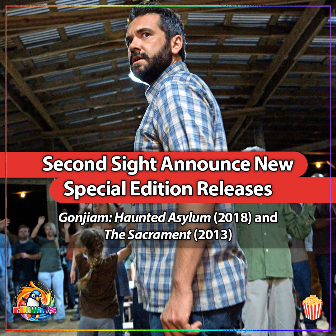 New releases announced by @SecondSightFilm in the forms of 'Gonjiam: Haunted Asylum' and 'The Sacrament' 😱😱😱 Pre-Order both now! Browse the Second Sight collection: 🤩 tinyurl.com/second-sight-n… #Rarewaves 🌈 #SecondSight #HorrorMovies #HorrorBuff #NewRelease